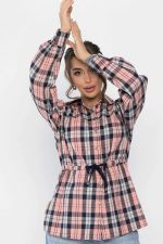 Рубашка хлопковая Джанет (персик/синий) Б14275-4М LT Collection