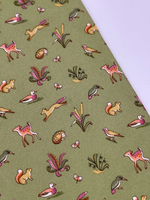 Галстук зелёный с животными Salvatore Ferragamo