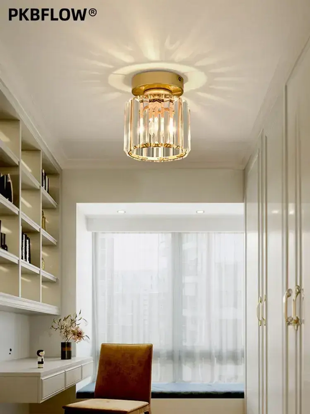 Светильник потолочный Лофт,Потолочный светильник,Золотой кругляш,В комплекте без лампочек,E27