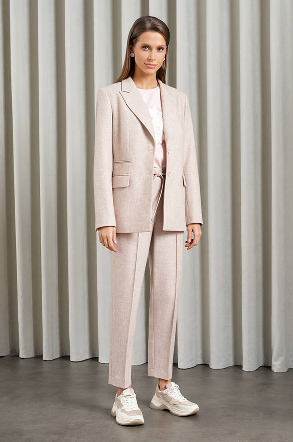 1851 Жакет женский (бежевый меланж)