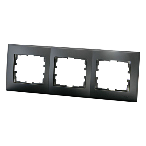 LESYA 705 4200 148 Рамка 3-ая горизонтальная б/вст, черн. бархат матовый (10шт)120шт