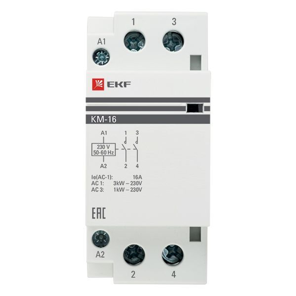 Контактор модульный КМ 16А 2NО (2 мод,) EKF PROxima