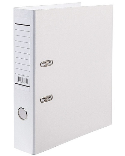 Папка-регистратор с арочным мех. Hatber Бумвинил Metallic, A4, кор. 70 мм, белый, 1 шт