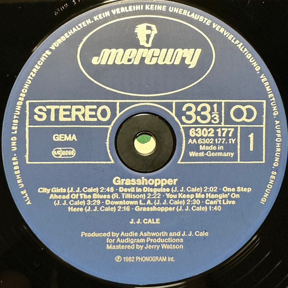 J.J. Cale - Grasshopper (Германия 1982г.)