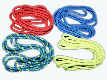 Скакалка гимнастическая утяжеленная с люрексом, цветная ткань. Длина 3 метра. (цвета в ассортименте) :(Р):