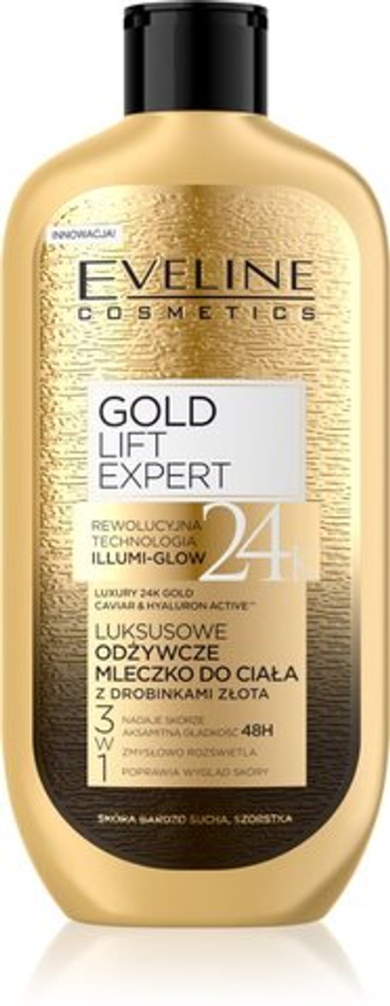 Eveline Cosmetics Gold Lift Expert - питательный крем для тела с золотом /   350  ml  / GTIN 5901761961331
