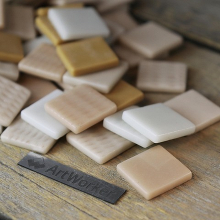 Стеклянная мозаика светлых цветов Flory24 Light, 24х24х5 мм, 600 гр