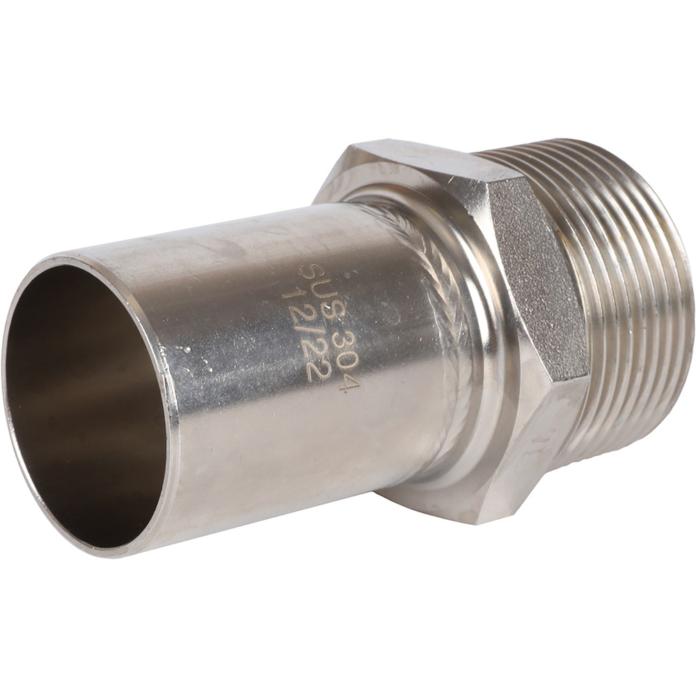 ROMMER Вставка с НР 35x1 1/4" из нержавеющей стали прессовой