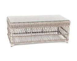 "Гранд Латте" стол журнальный из искусственного ротанга, цвет бежевый