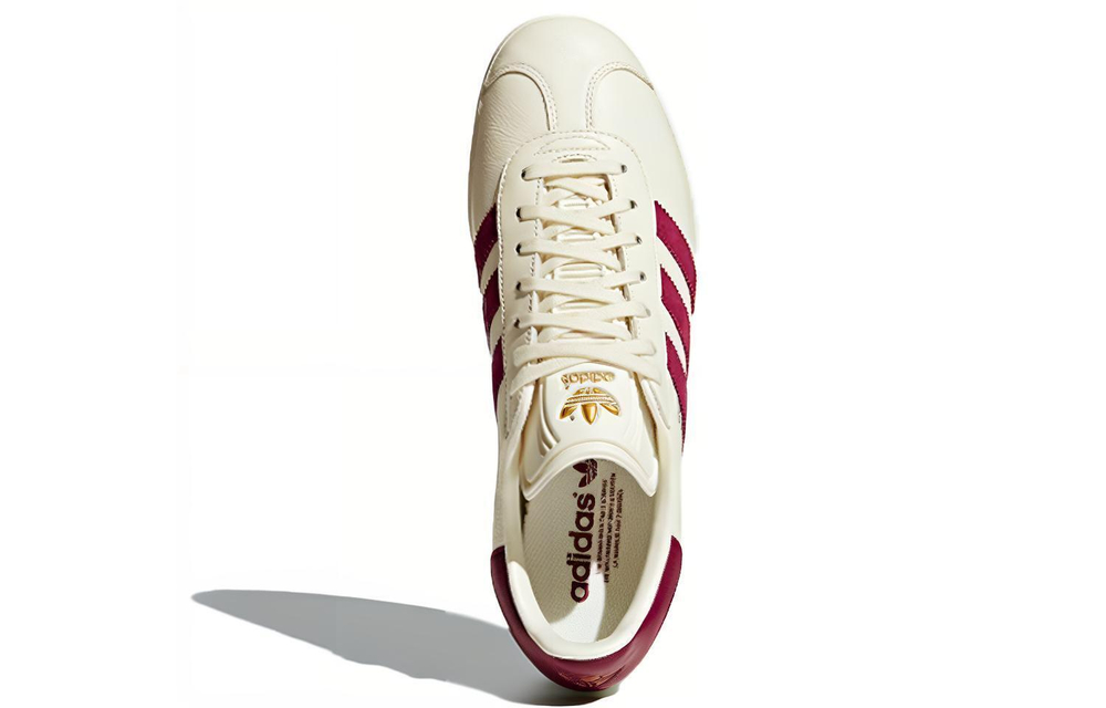 Adidas originals Gazelle synthetic leather breathable low-top sneakers for men and women the same style white and red