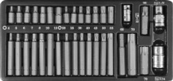 S29H4135S Набор вставок-бит 10 мм и 14 мм DR с переходниками, 35 предметов