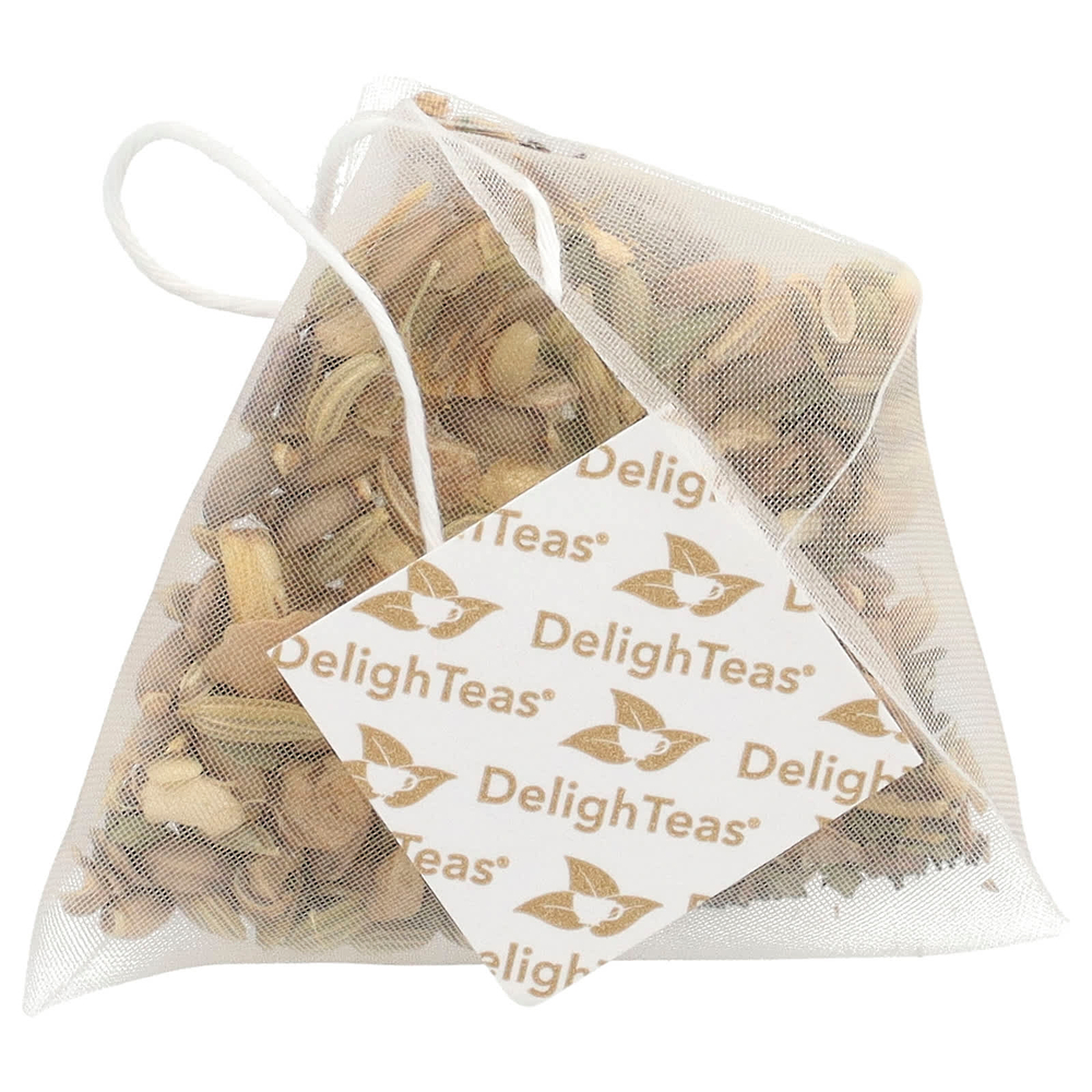 DelighTeas, Ayurvedic Stomach Relief & Happy Liver, травяной чай для выведения токсинов, без кофеина, 30 роскошных чайных пакетиков Pyramid, 120 г (4,2 унции)