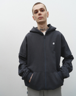 Zip-Up Hoodie Ragged LOGO Nine Iron