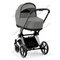 Коляска для новорожденных Cybex Priam IV Mirage Grey шасси Chrome Black