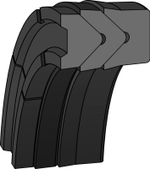 A121-125 V-образное поршневое уплотнение 125-100-25