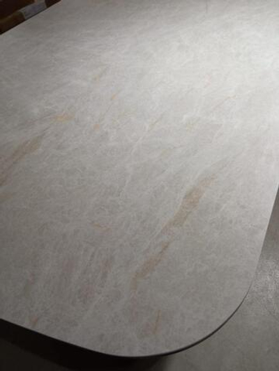 Стол NORD 200 TL-102 Бежевый мрамор, испанская керамика / черный каркас, ®DISAUR