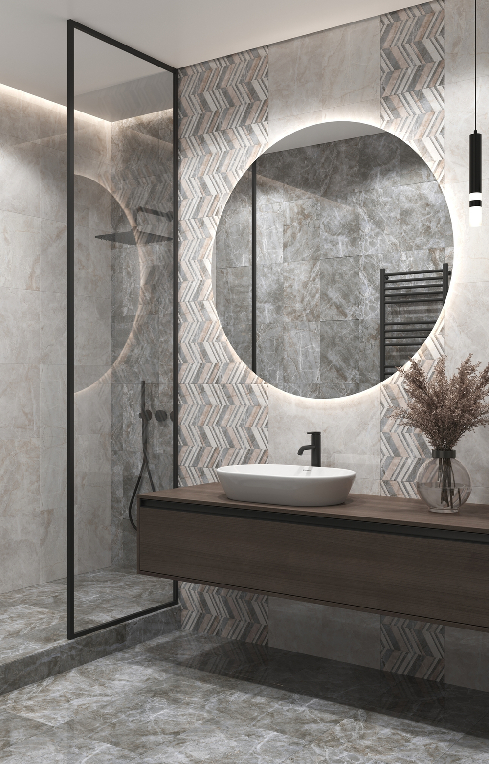 Плитка настенная Axima Гудзон 28x40 см 1.232 м² глянцевая цвет серый