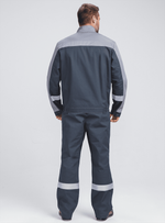 Костюм Бриготек-1 СОП (тк.Смесовая,260) брюки, т.серый/св.серый