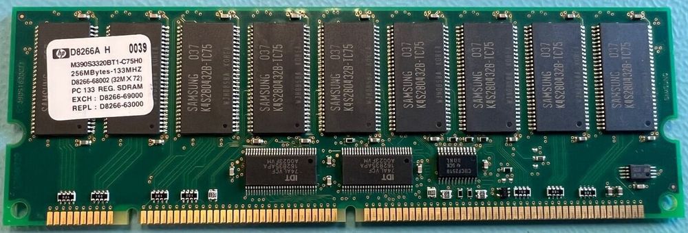 Оперативная память HP 256MB DIMM SDRAM ECC PC-133 D8266-69000