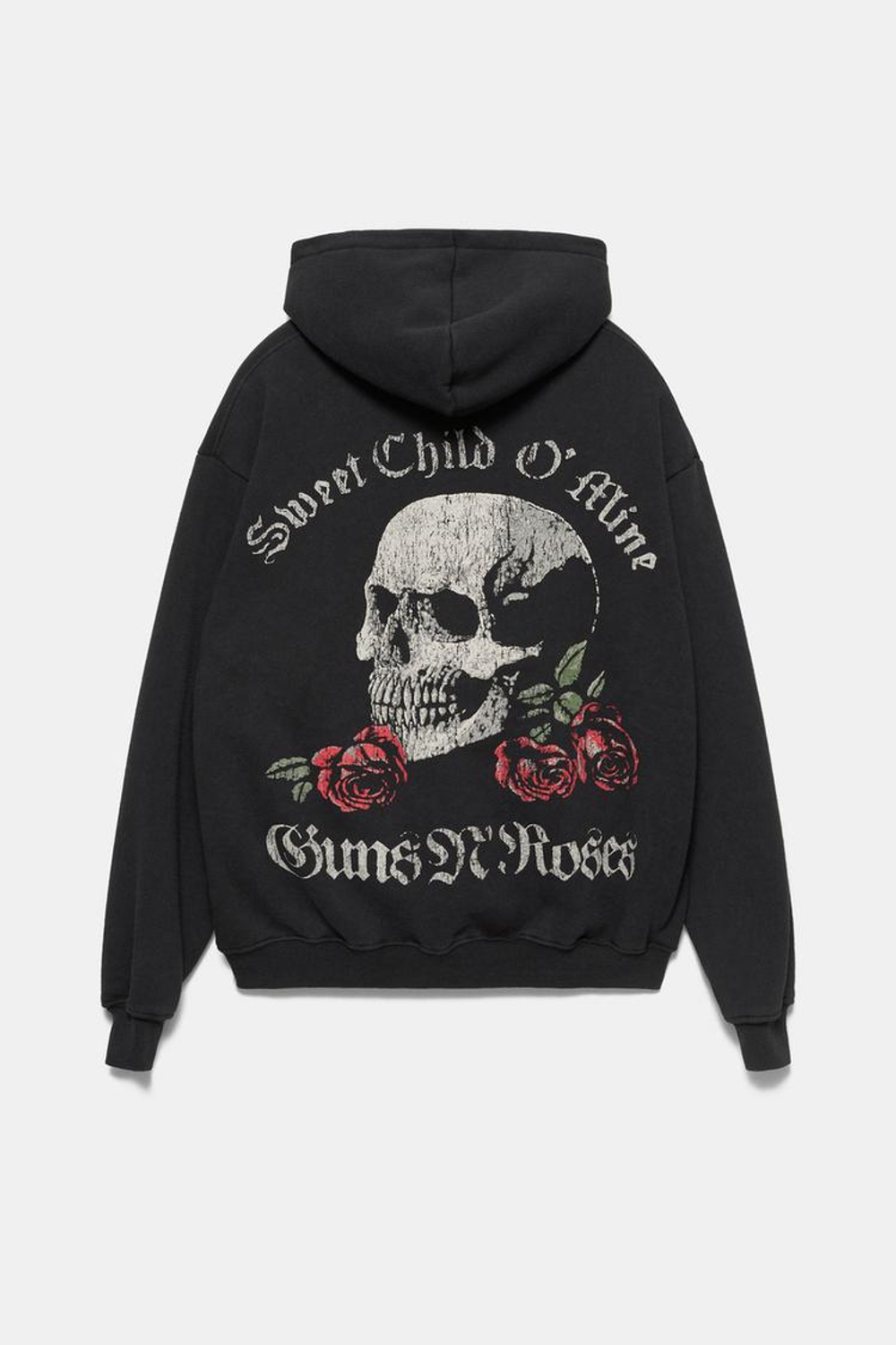 PULL&BEAR Толстовка с капюшоном Guns N' Roses, антрацитово-серый