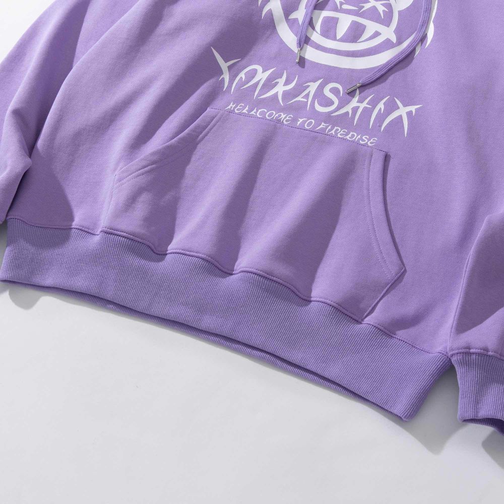 Худи YMKASHIX Hellcome Firedise Фиолетовый