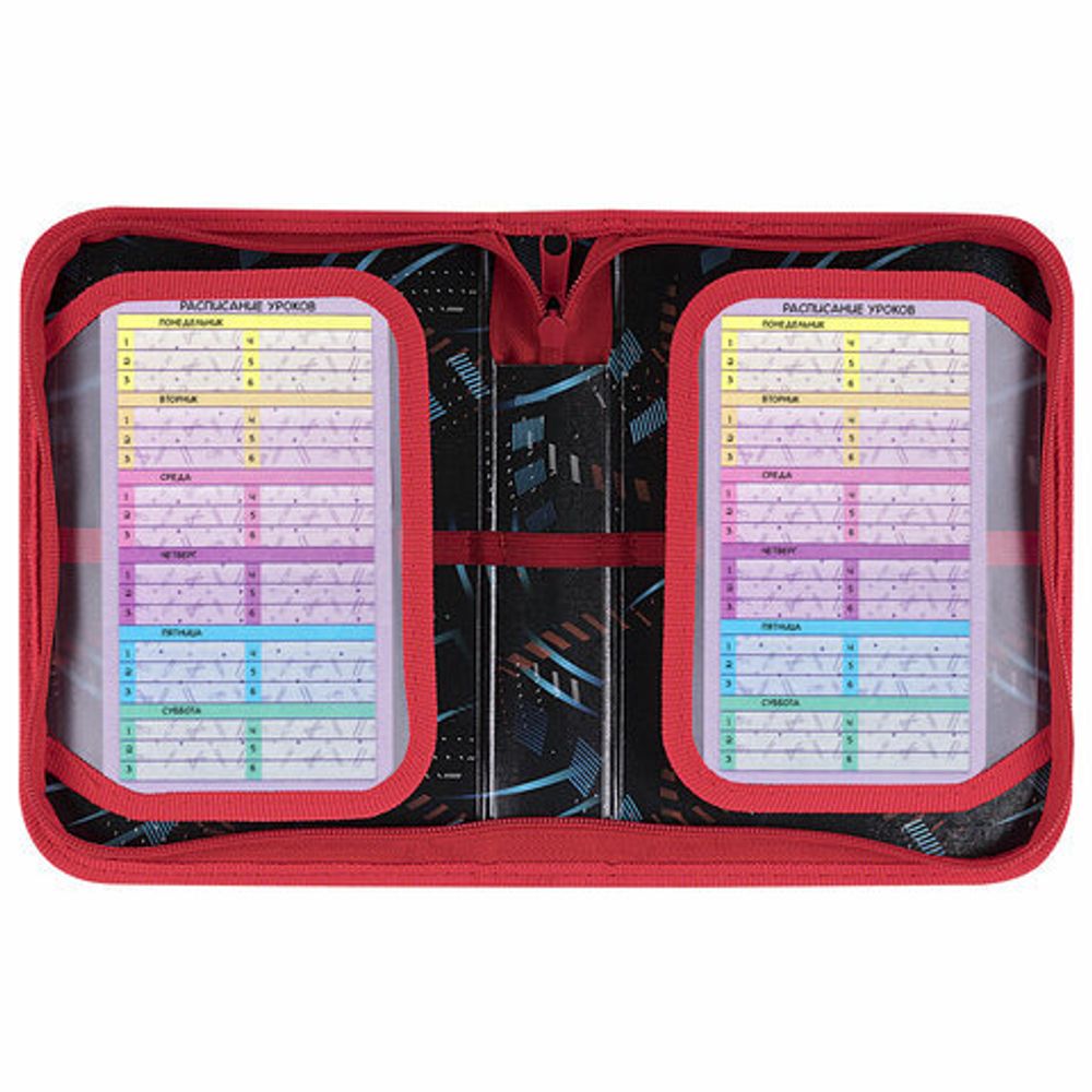 Пенал ПИФАГОР, 1 отделение 2 откидные планки, полиэстер, 20х14 см, "T-Rex Life", 271513