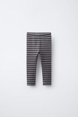 ZARA НАБОР ИЗ ДВУХ ЛЕГИНСОВ С ПРИНТОМ И ОДНОТОННЫХ, ЧЕРНЫЙ