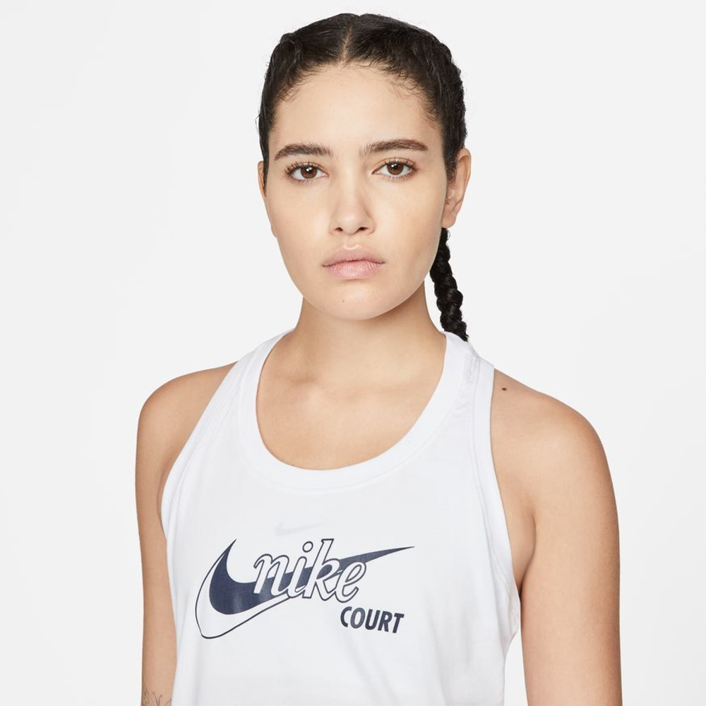 Женский топ теннисный Nike Court Dri-Fit Tank W - белый