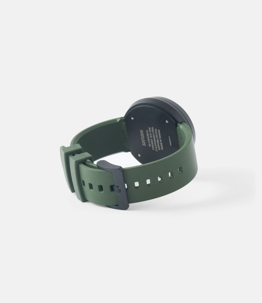 22 Studio 4D Watch Moss Green — часы с циферблатом из бетона (44 мм)
