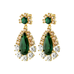 Серьги Dyrberg Kern LUCIA SG GREEN 390068