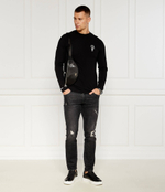 Кожаные кроссовки Karl Lagerfeld - черный(KL52221P)