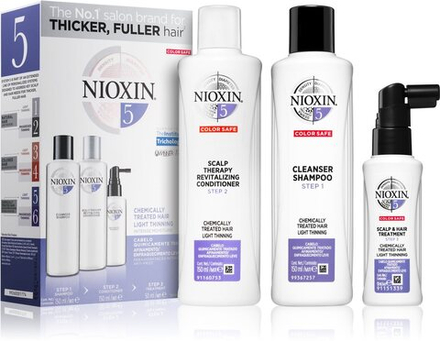 Nioxin System 5 Color Safe Chemically Treated Hair Light Thinning - набор унисекс (для нормального и грубого естественного выпадения волос и после химического ухода) /   / GTIN 8005610501420