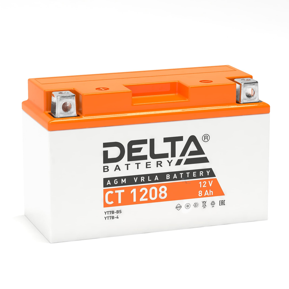 Аккумулятор Delta CT 1208 (YT7B-BS, YT7B-4, YT9B-BS)