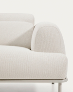 Диван Aurum 3-местный цвета экрю с откидным подголовником 234  см