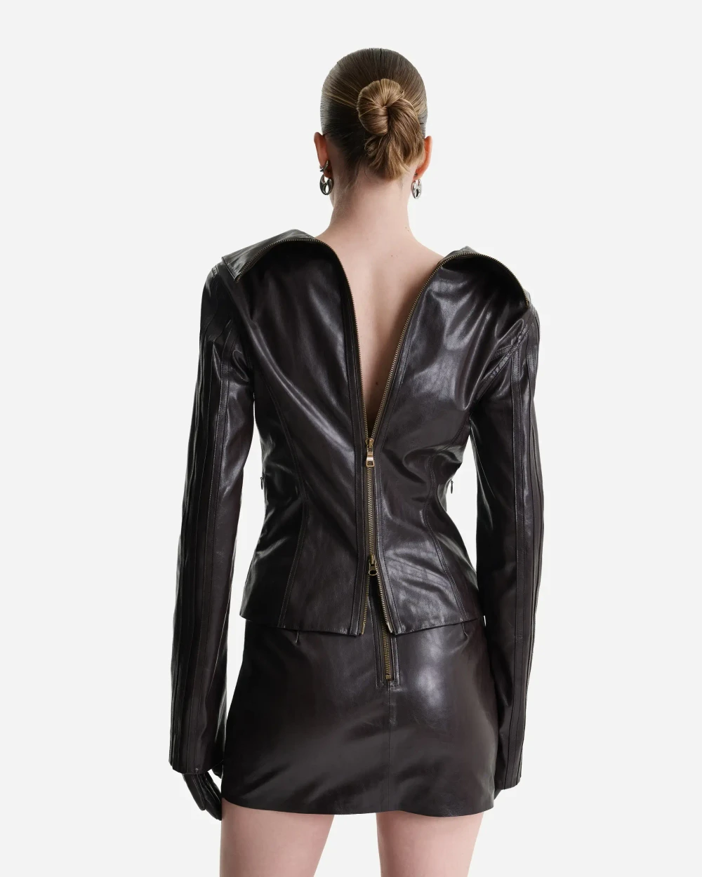 Куртка из экокожи с молниями