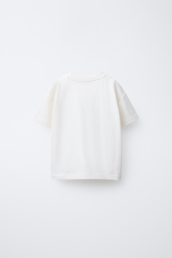 ZARA ФУТБОЛКА С АНИМАЛИСТИЧЕСКИМ ПРИНТОМ, БЕЛЫЙ