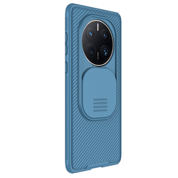 Чехол синего цвета от Nillkin для смартфона Huawei Mate 50 Pro, с защитной шторкой для задней камеры, серия CamShield Pro