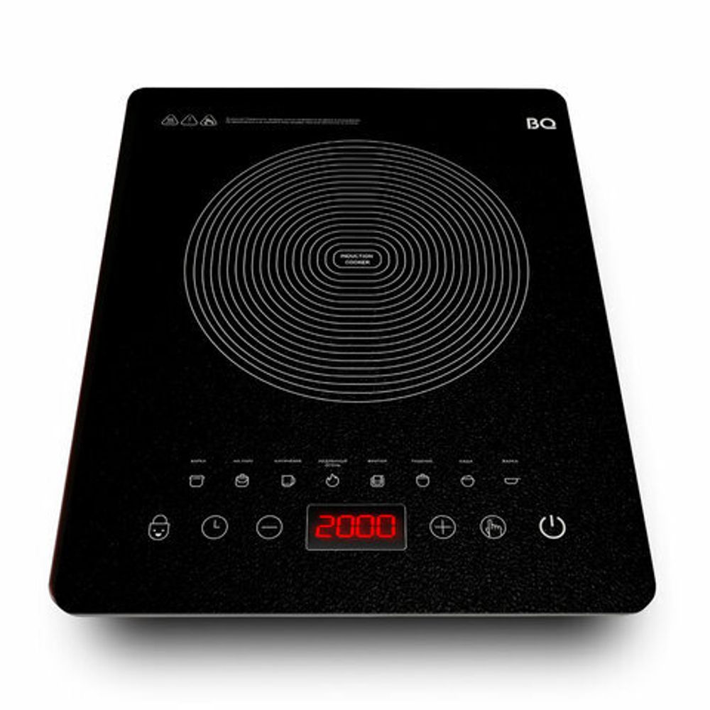 Настольная индукционная плита BQ (БИ-КЬЮ) HP106B, 2000 Вт, 8 программ, электронное управление, черная, 86202117