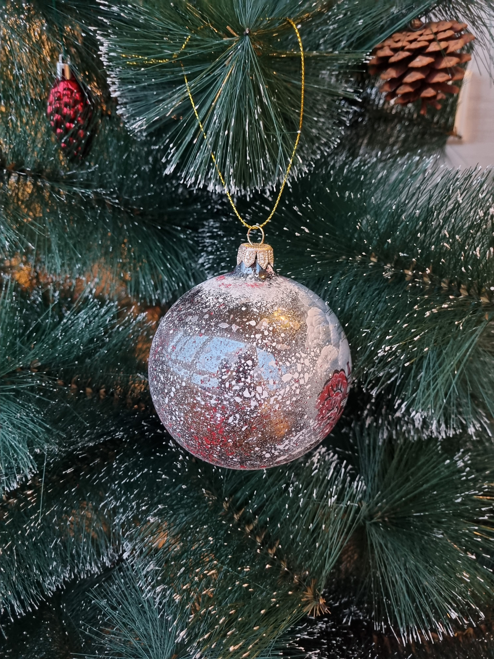 Шар стеклянный "Исакиевский собор",  ручная роспись