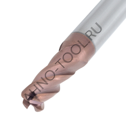 Фреза твердосплавная радиусная   5мм (L=50, l=13, хв=6) Z4 35° по стали, нерж., чугуну, с радиусной