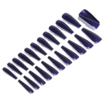 Ногти накладные на клеевых пластинах 24шт «ТЫПРЕКРАСНА!», цвет темно-синяя ночь, длина 3см