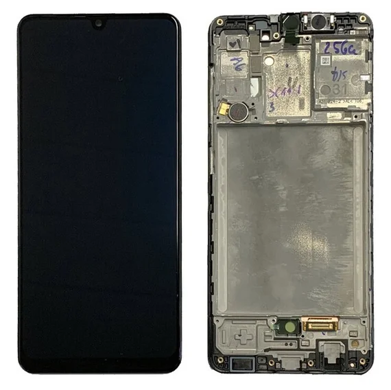 Дисплей для Samsung A31 / A315 в сборе с тачскрином на рамке (Black) черный
