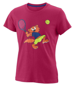 Футболка для девочки теннисная Wilson Tabby Tech Tee G - granita