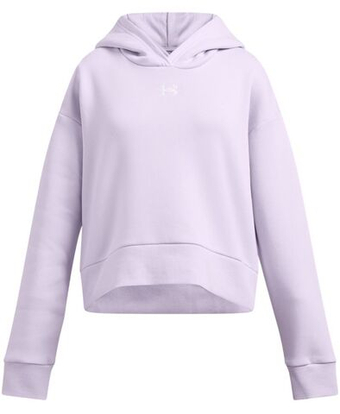 Кофта для девочки теннисная  Under Armour Girls UA Rival Fleece Crop Hoodie - Фиолетовый