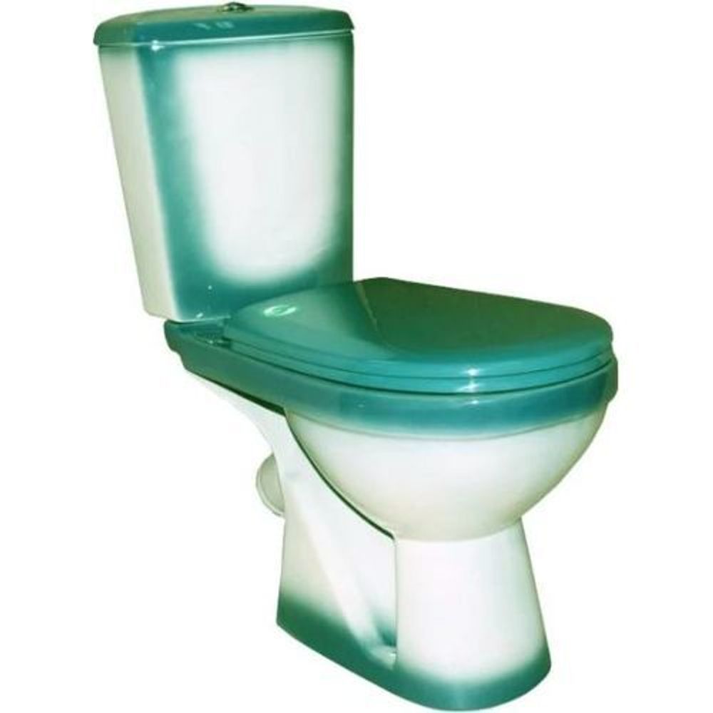 Унитаз-компакт СОЛО ( зеленый, с арматурой, крепл и сиденьем, прямой выпуск)