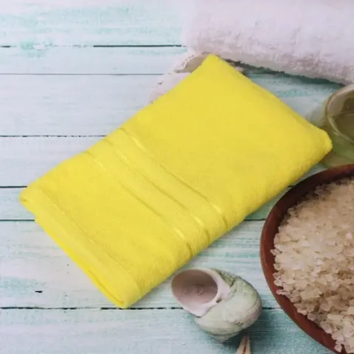 Полотенце махровое 70*120см «Comfort» цвет желтый 01040 плотность 300гр/м2