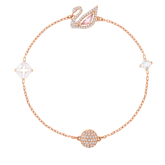 DAZZLING SWAN:BRACELET CZMO/ROS L 5485877