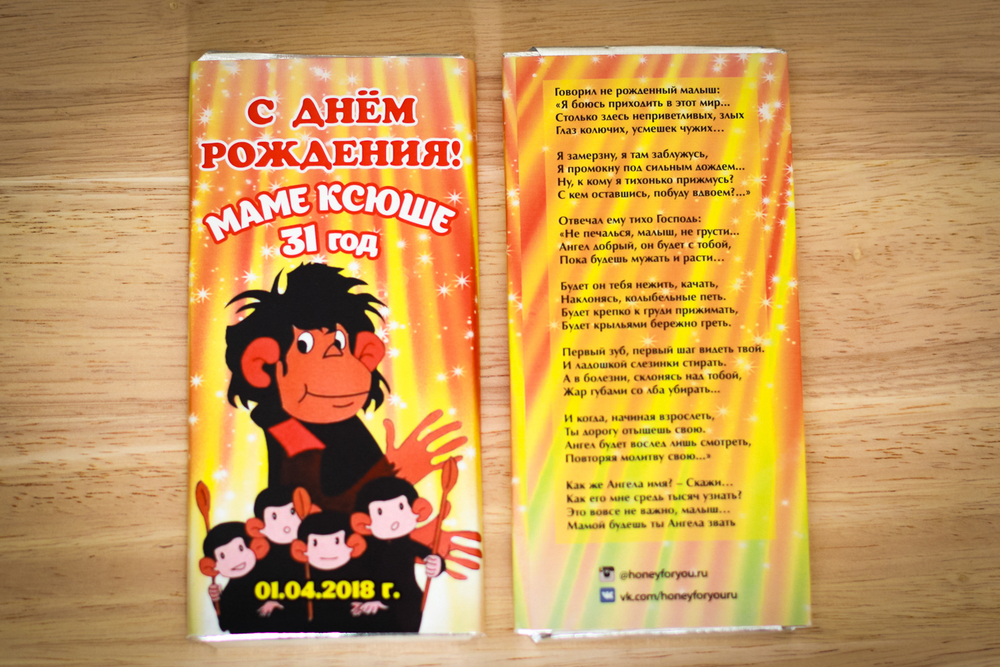 Шоколадки на детский день рождения