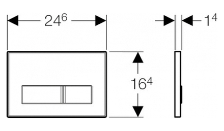 Панель смыва без вкладыша Geberit Sigma 50 115.788.00.1