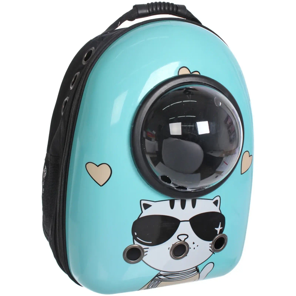 Рюкзак - переноска для животных «ЛЮБИМЫЙ БРО», цвет голубой, 30*29*42см/до 12кг (Пакет и Лейбл)